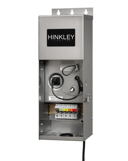 Hinkley Lighting 300W Pro-Series Transformer, UL Wet Rated, Waterproof Stainless Steel, 12V-15V Output