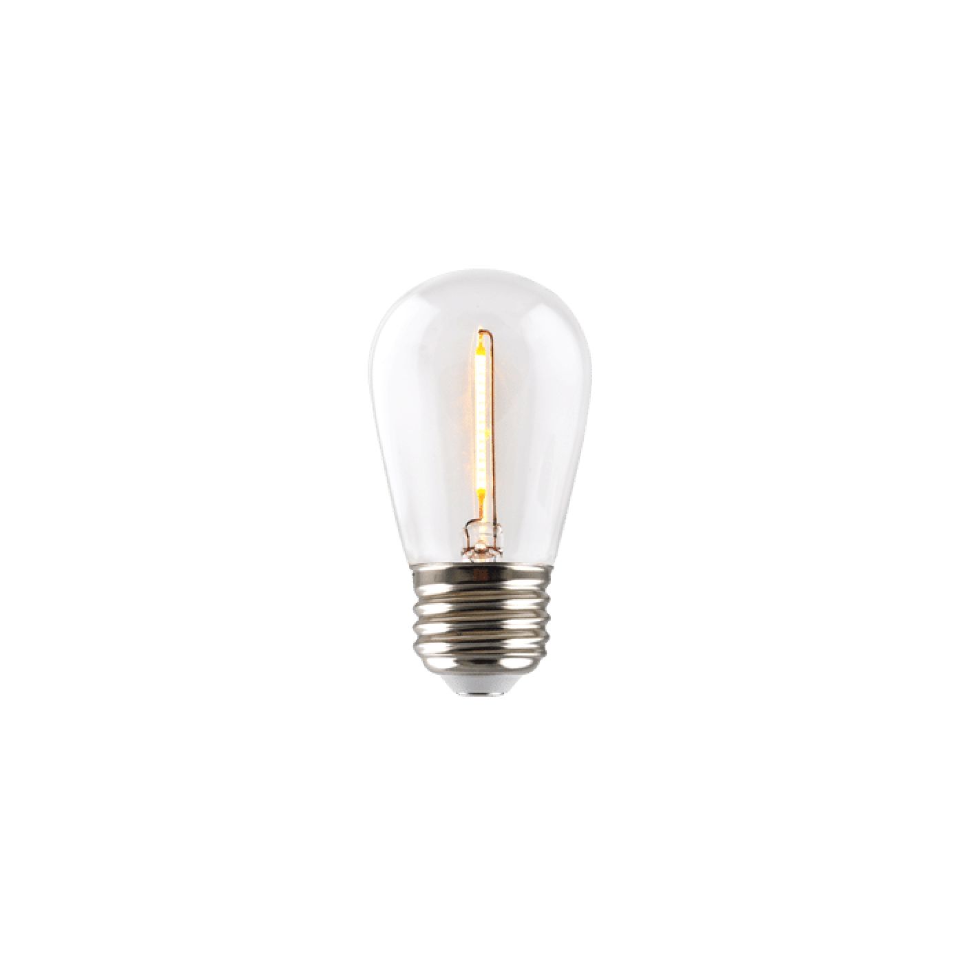 1 Watt LED Filament S14 Bulb, 55 Lumens, 2700K, Dimmable, E26 Base, 120V by Green Creative 1FS14/827/R