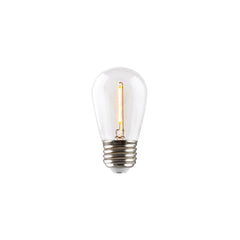 1 Watt LED Filament S14 Bulb, 55 Lumens, 2700K, Dimmable, E26 Base, 120V by Green Creative 1FS14/827/R