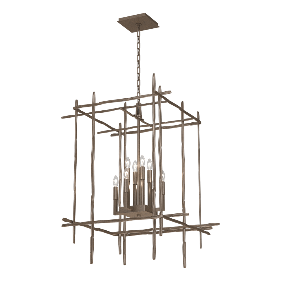 Tura 8-Light Large Chandelier by Hubbardton Forge - Handcrafted Artistry & Dimmable Lighting