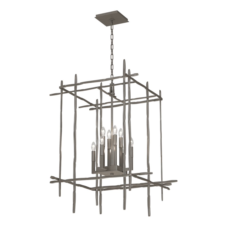 Tura 8-Light Large Chandelier by Hubbardton Forge - Handcrafted Artistry & Dimmable Lighting