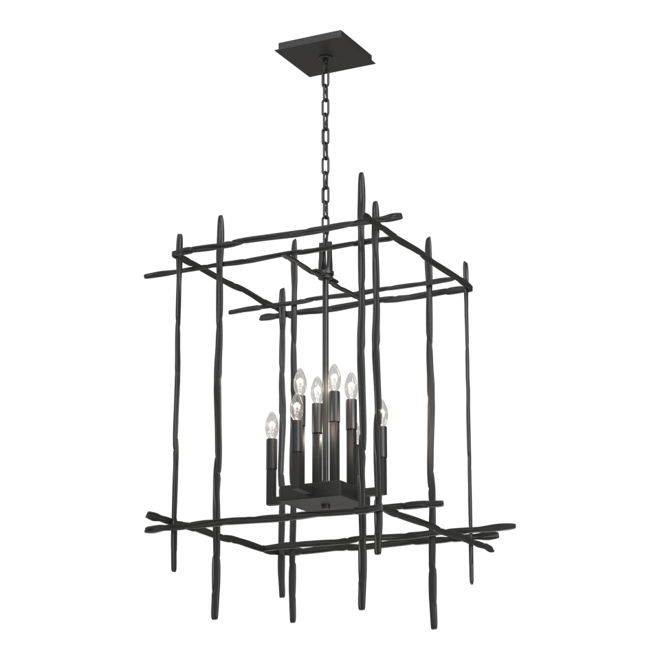 Tura 8-Light Large Chandelier by Hubbardton Forge - Handcrafted Artistry & Dimmable Lighting