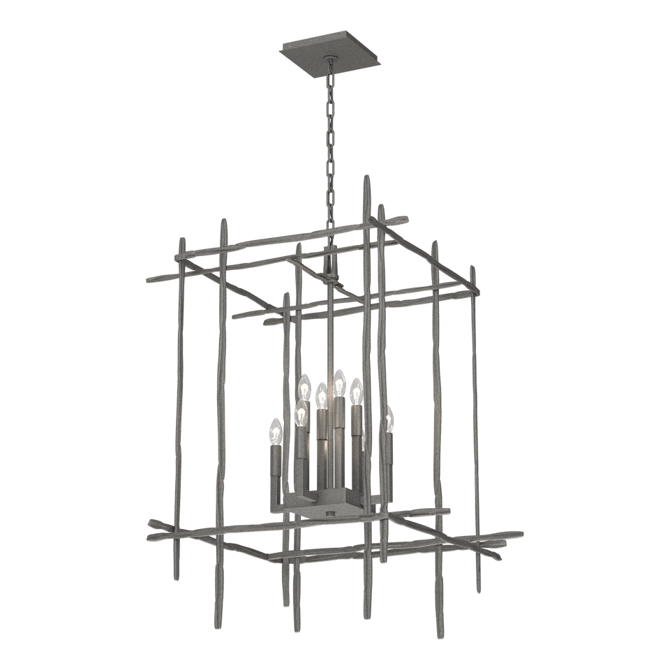 Tura 8-Light Large Chandelier by Hubbardton Forge - Handcrafted Artistry & Dimmable Lighting