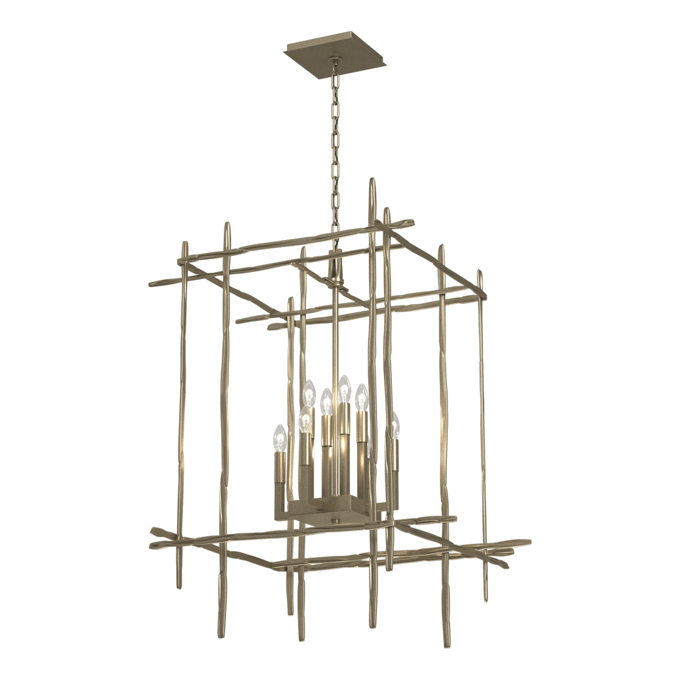 Tura 8-Light Large Chandelier by Hubbardton Forge - Handcrafted Artistry & Dimmable Lighting