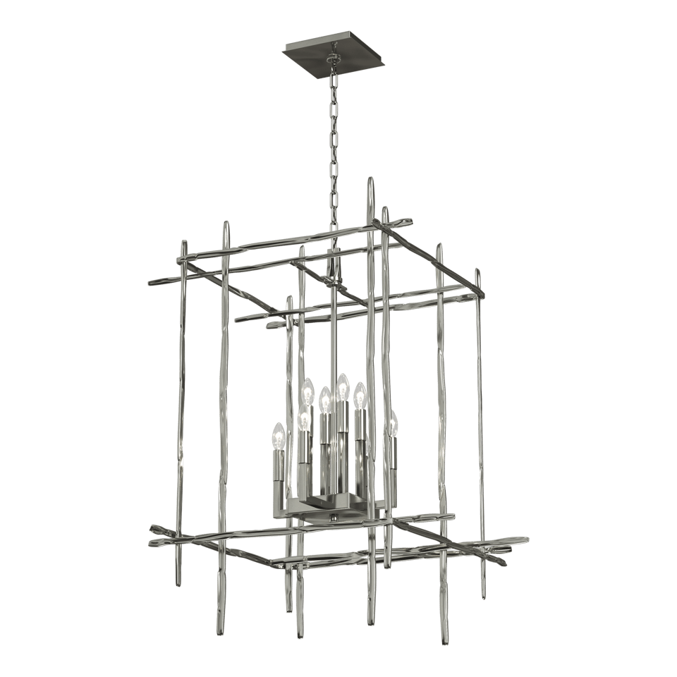 Tura 8-Light Large Chandelier by Hubbardton Forge - Handcrafted Artistry & Dimmable Lighting