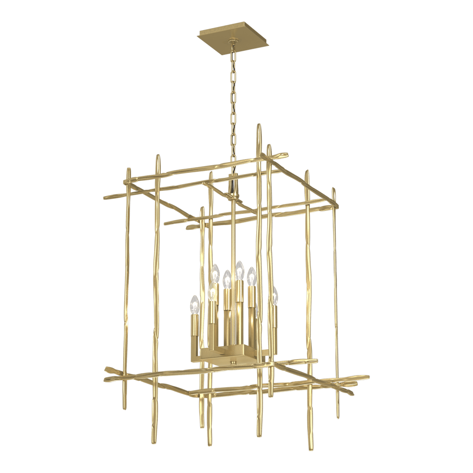 Tura 8-Light Large Chandelier by Hubbardton Forge - Handcrafted Artistry & Dimmable Lighting