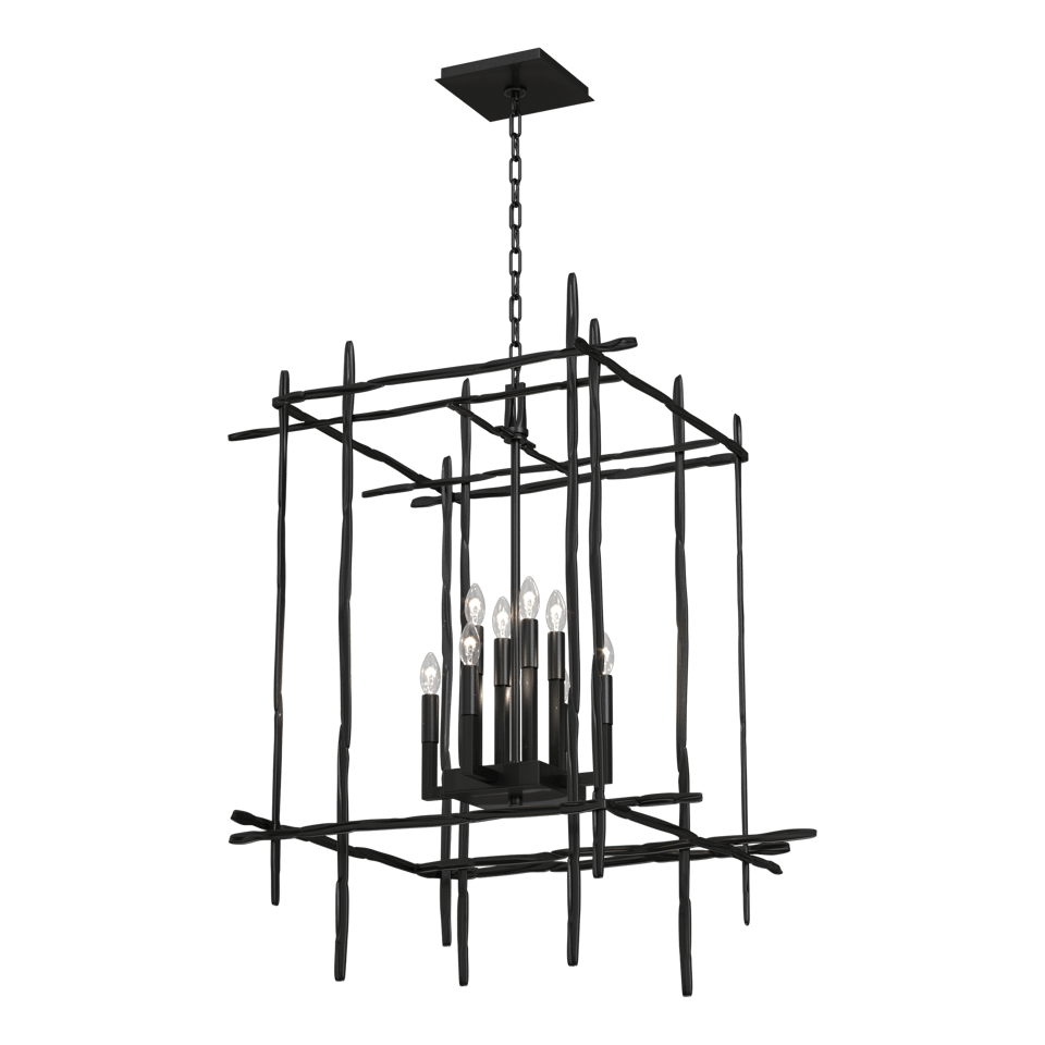 Tura 8-Light Large Chandelier by Hubbardton Forge - Handcrafted Artistry & Dimmable Lighting