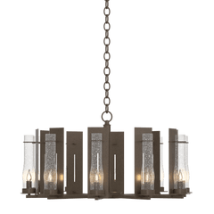 New Town 10-Light Circular Chandelier by Hubbardton Forge - Dimmable, Customizable Finish, UL Damp Rated