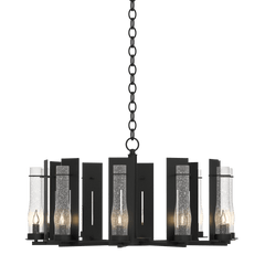 New Town 10-Light Circular Chandelier by Hubbardton Forge - Dimmable, Customizable Finish, UL Damp Rated