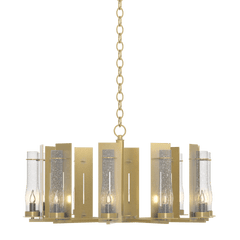 New Town 10-Light Circular Chandelier by Hubbardton Forge - Dimmable, Customizable Finish, UL Damp Rated