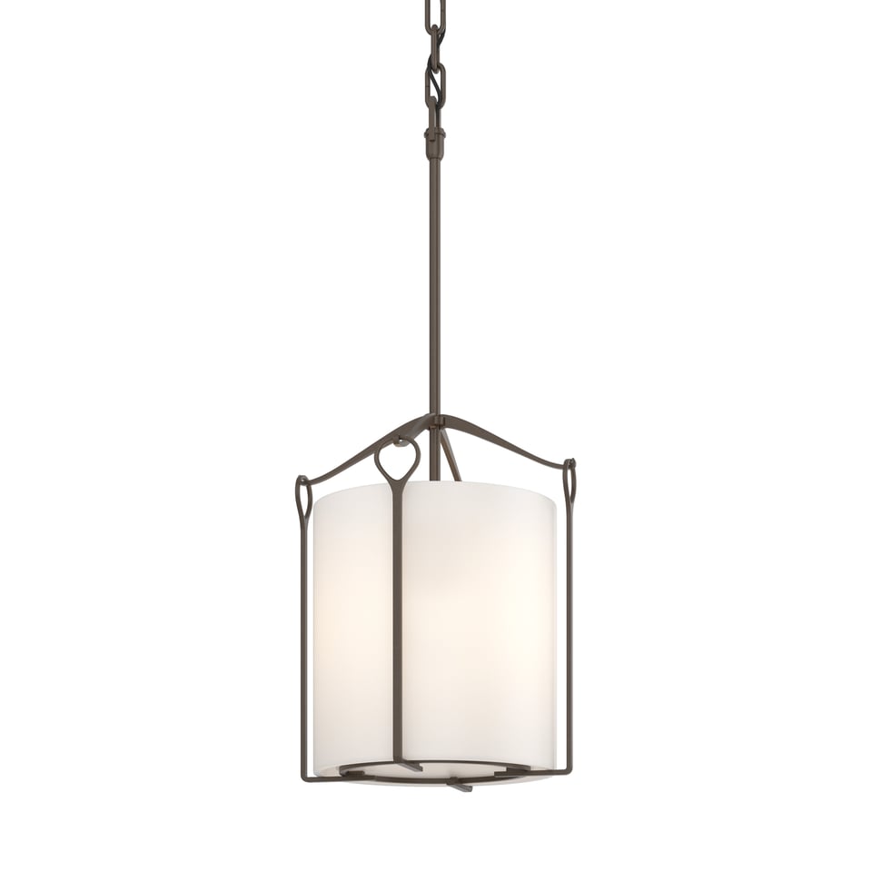 Bow Tall Mini Pendant By Hubbardton Forge 23" Height, Dimmable, Customizable Glass Shades