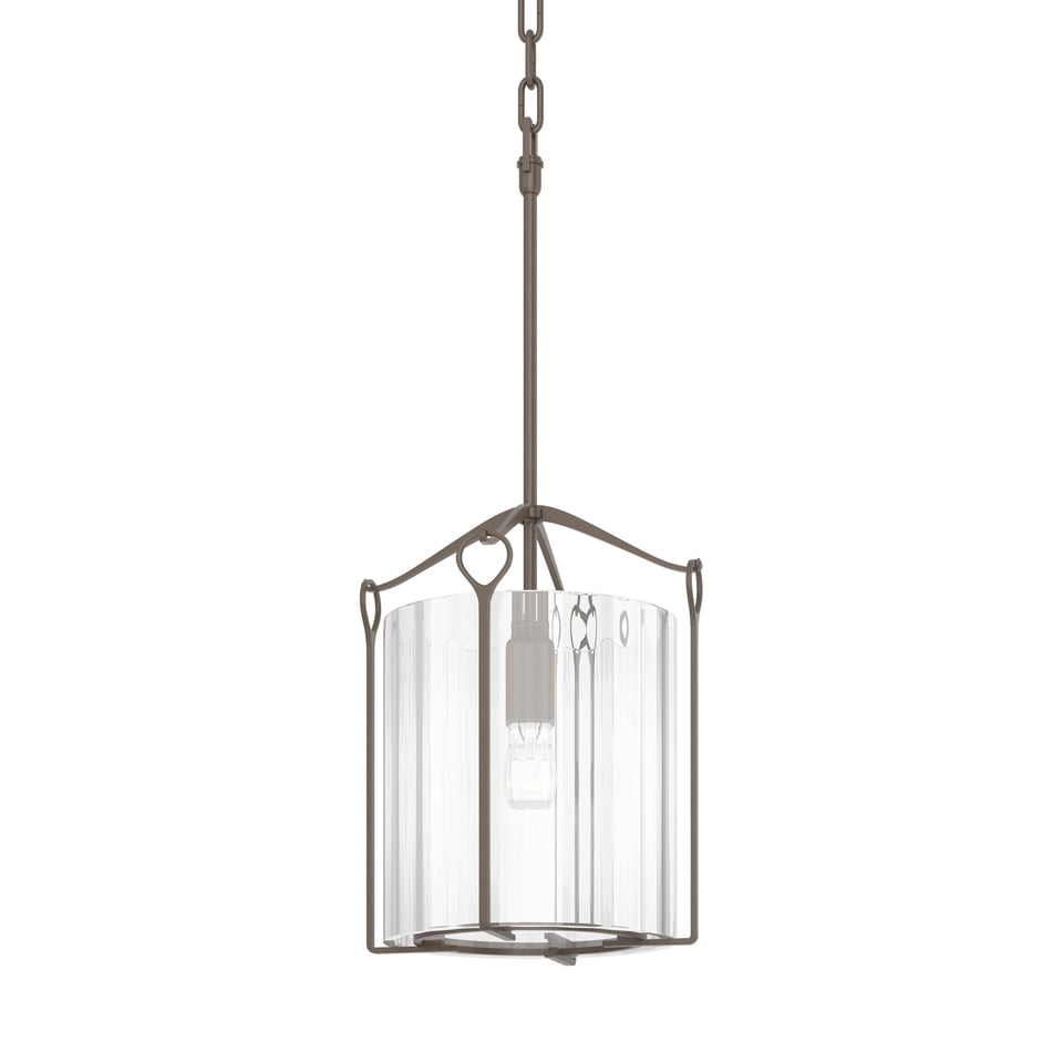 Bow Tall Mini Pendant By Hubbardton Forge 23" Height, Dimmable, Customizable Glass Shades