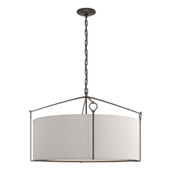 Bow Large Pendant Light Fixture by Hubbardton Forge, 4 Light, Dimmable, 19.4" H x 30" D, Versatile Finishes