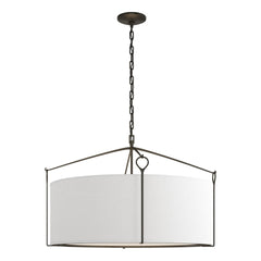 Bow Large Pendant Light Fixture by Hubbardton Forge, 4 Light, Dimmable, 19.4" H x 30" D, Versatile Finishes