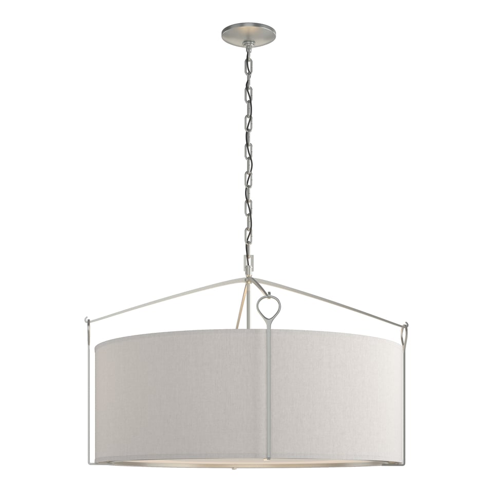 Bow Large Pendant Light Fixture by Hubbardton Forge, 4 Light, Dimmable, 19.4" H x 30" D, Versatile Finishes