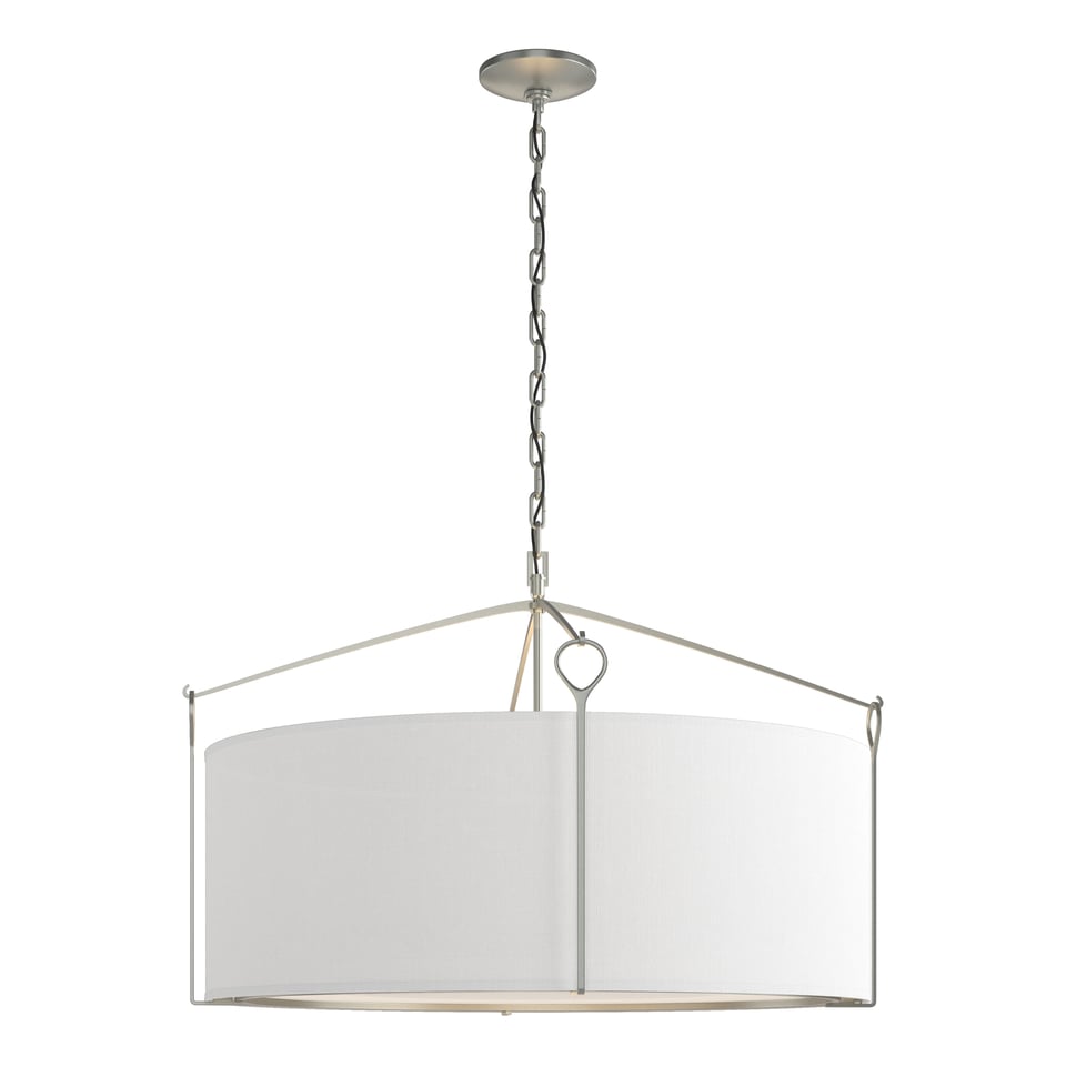 Bow Large Pendant Light Fixture by Hubbardton Forge, 4 Light, Dimmable, 19.4" H x 30" D, Versatile Finishes