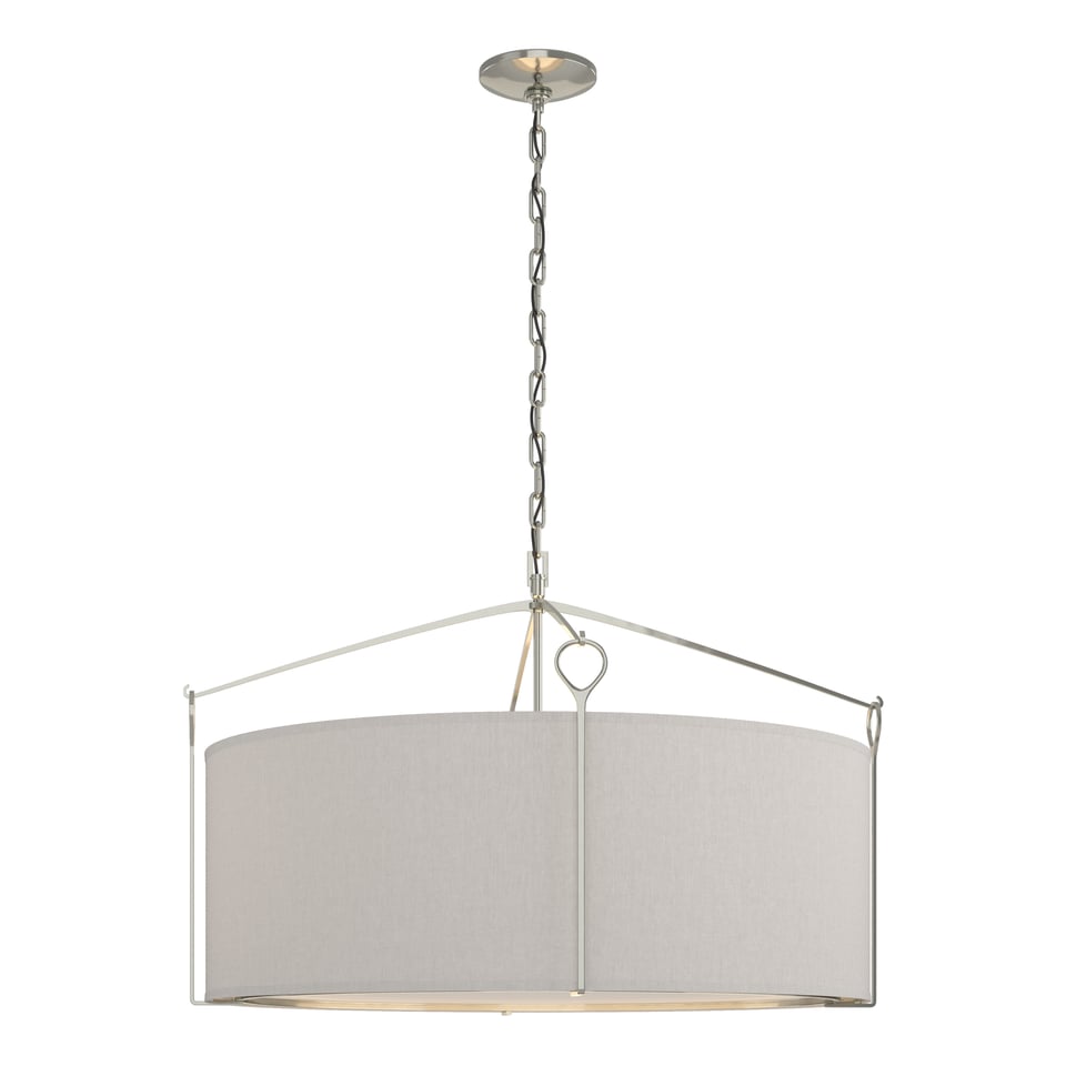 Bow Large Pendant Light Fixture by Hubbardton Forge, 4 Light, Dimmable, 19.4" H x 30" D, Versatile Finishes