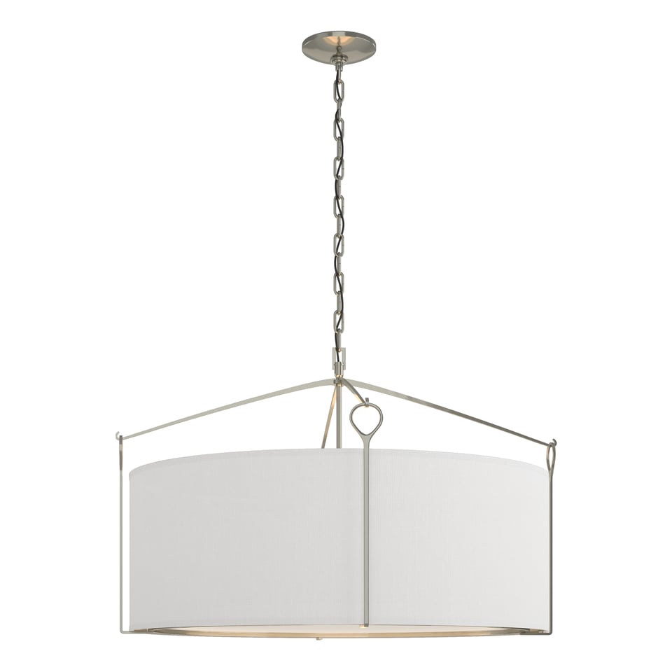 Bow Large Pendant Light Fixture by Hubbardton Forge, 4 Light, Dimmable, 19.4" H x 30" D, Versatile Finishes