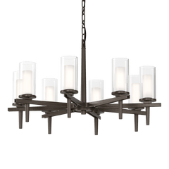 Constellation 8 Arm Chandelier by Hubbardton Forge in Custom Finishes with Dimmable Lighting