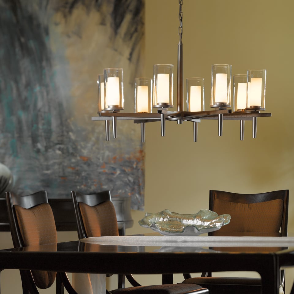 Constellation 8 Arm Chandelier by Hubbardton Forge in Custom Finishes with Dimmable Lighting