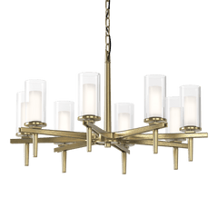 Constellation 8 Arm Chandelier by Hubbardton Forge in Custom Finishes with Dimmable Lighting