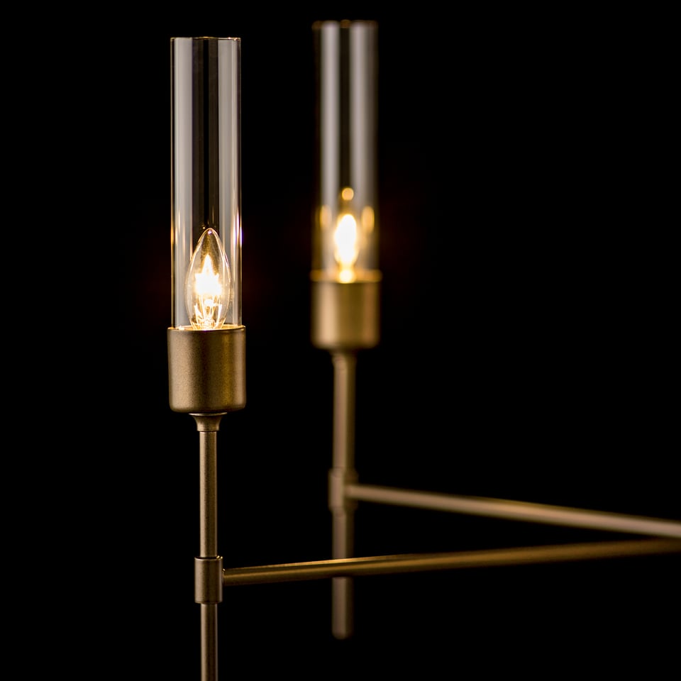 Vela 5-Light Chandelier by Hubbardton Forge - Elegant Open-Frame Design, Dimmable, UL Damp Rated