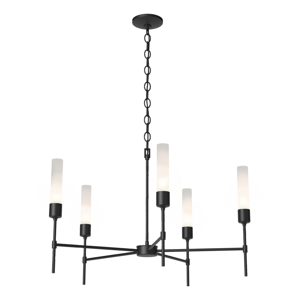 Vela 5-Light Chandelier by Hubbardton Forge - Elegant Open-Frame Design, Dimmable, UL Damp Rated