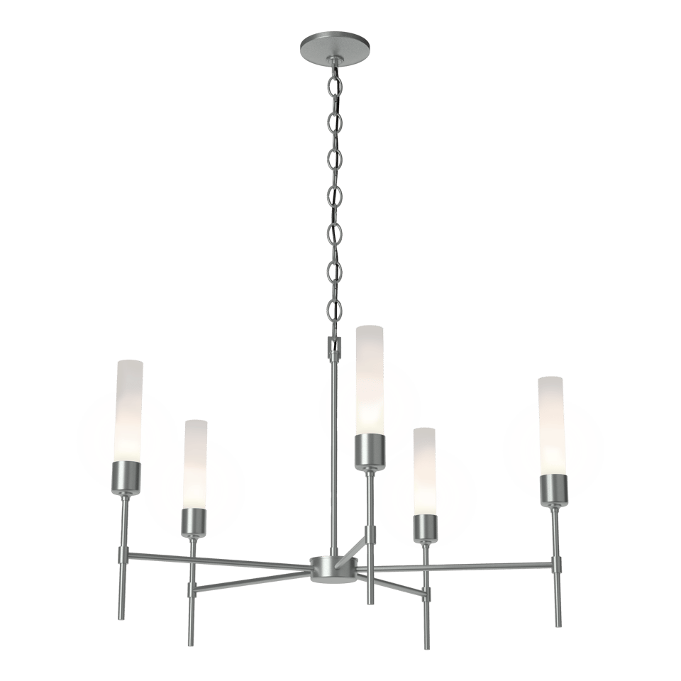 Vela 5-Light Chandelier by Hubbardton Forge - Elegant Open-Frame Design, Dimmable, UL Damp Rated