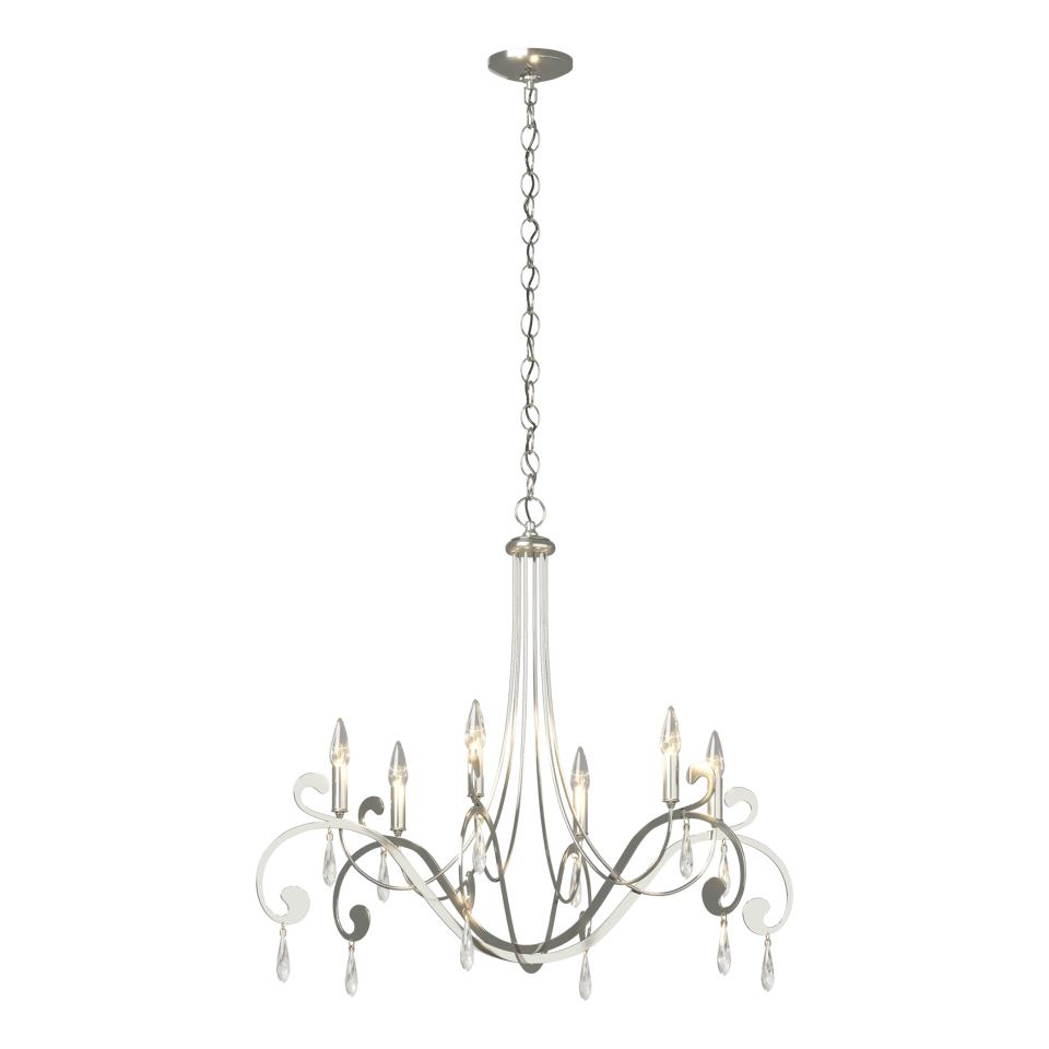 Stella 6 Arm Chandelier by Hubbardton Forge - Handcrafted Elegance with Luxurious Crystals