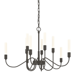 Hubbardton Forge Lisse 10 Arm Chandelier, Artisan-Crafted, Dimmable, Inspired by Tulip Buds