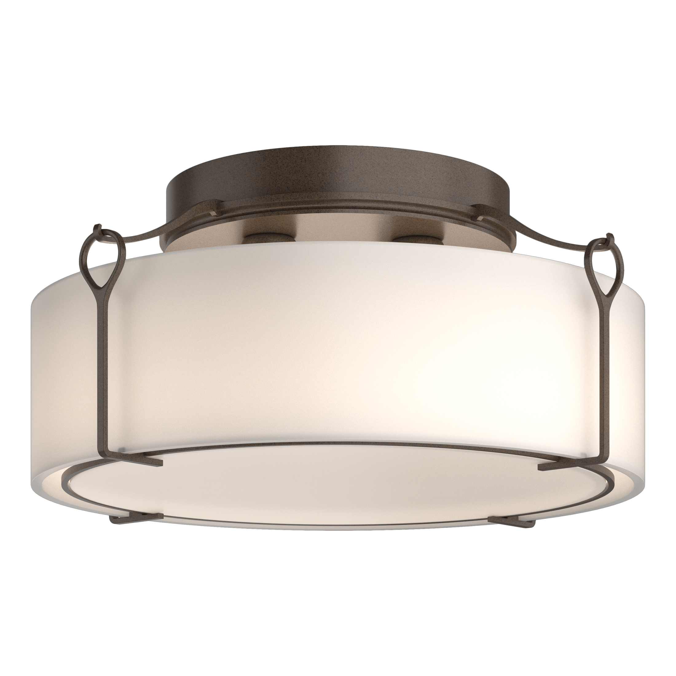 Bow Large Semi-Flush Light Fixture by Hubbardton Forge - Dimmable, Multiple Finishes, USA Made