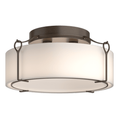 Bow Large Semi-Flush Light Fixture by Hubbardton Forge - Dimmable, Multiple Finishes, USA Made