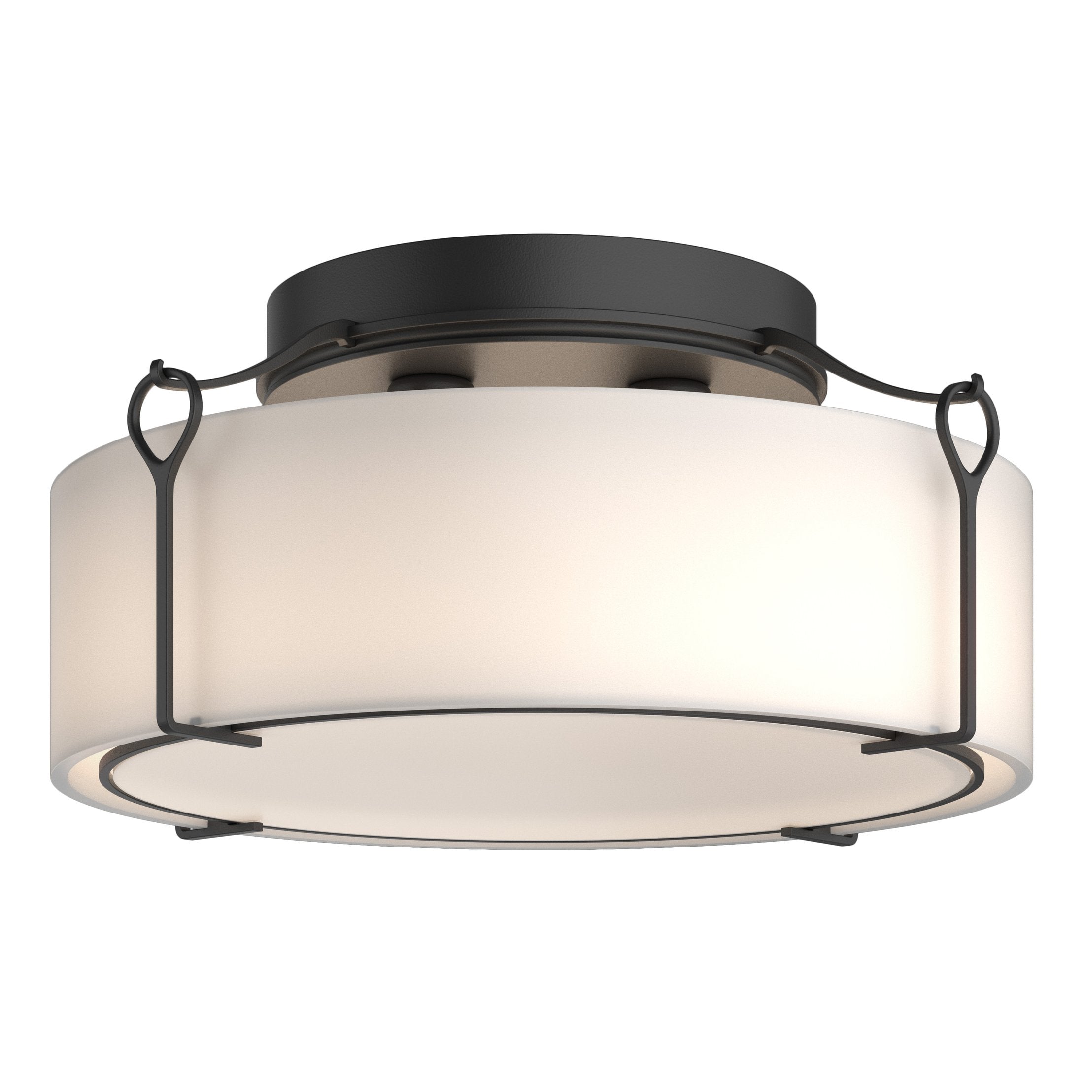 Bow Large Semi-Flush Light Fixture by Hubbardton Forge - Dimmable, Multiple Finishes, USA Made