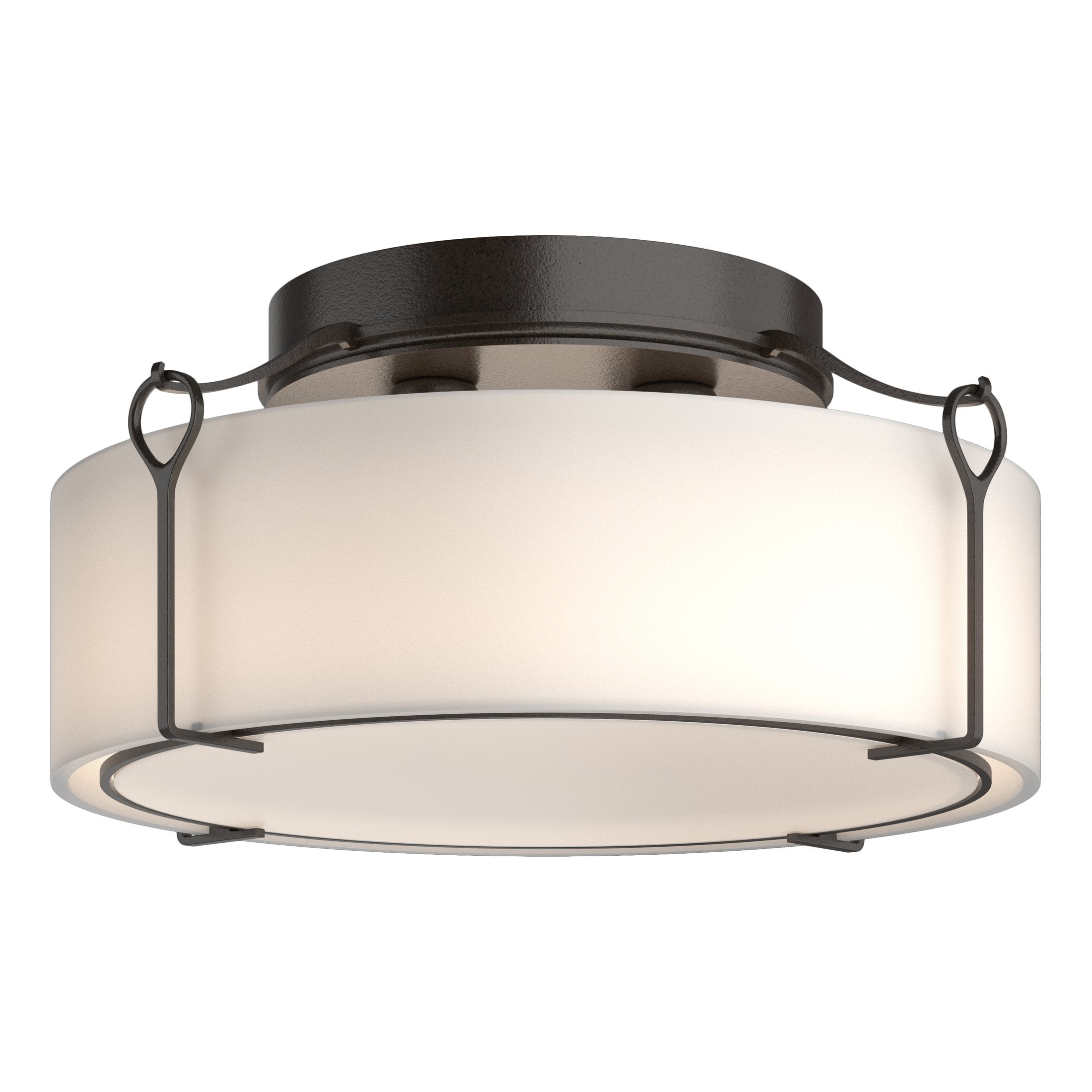 Bow Large Semi-Flush Light Fixture by Hubbardton Forge - Dimmable, Multiple Finishes, USA Made