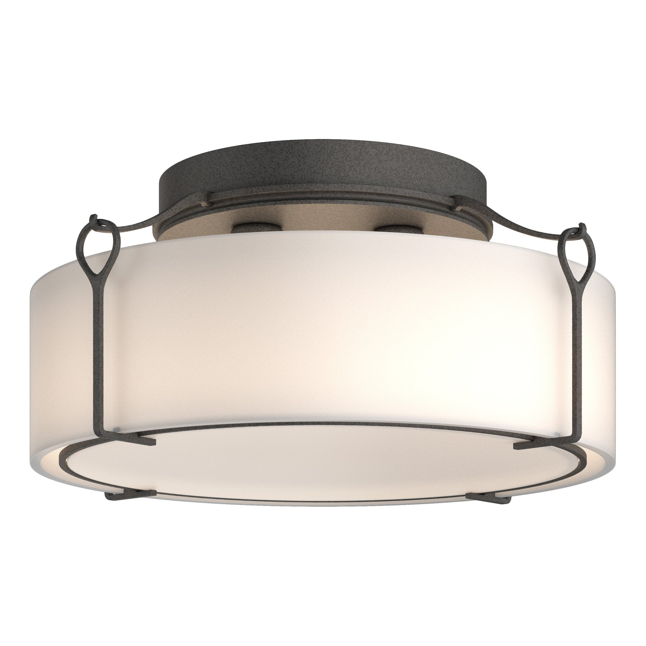 Bow Large Semi-Flush Light Fixture by Hubbardton Forge - Dimmable, Multiple Finishes, USA Made