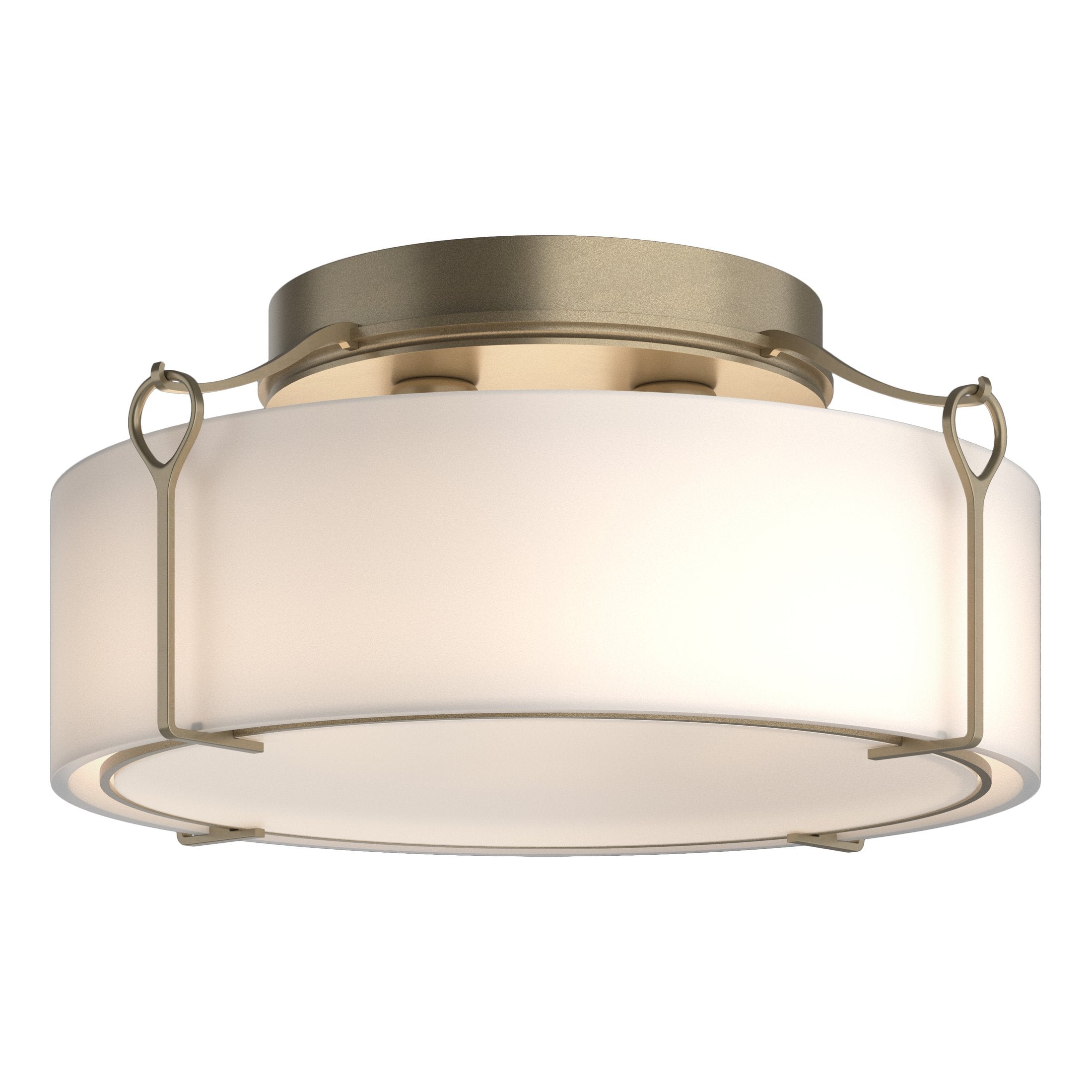 Bow Large Semi-Flush Light Fixture by Hubbardton Forge - Dimmable, Multiple Finishes, USA Made