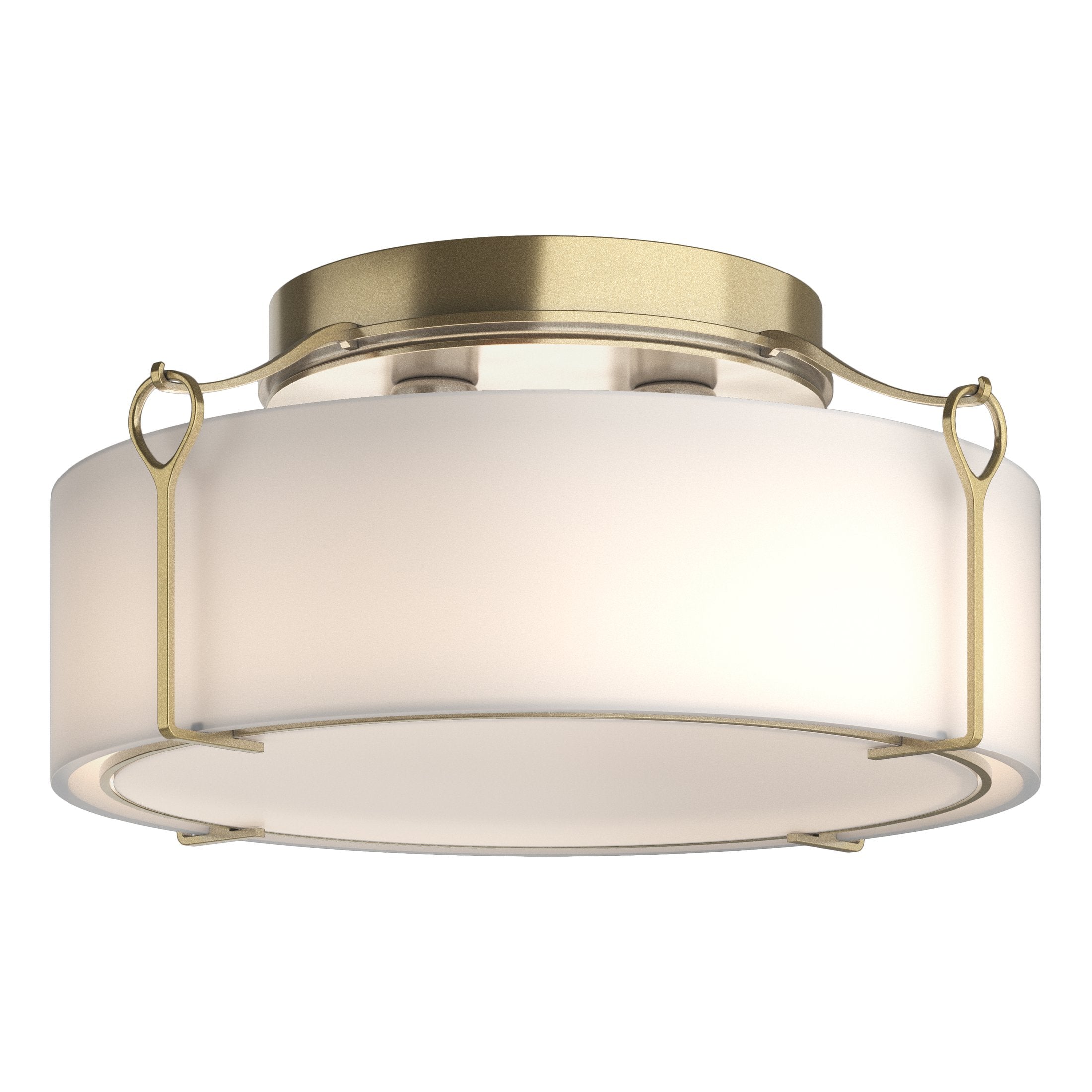 Bow Large Semi-Flush Light Fixture by Hubbardton Forge - Dimmable, Multiple Finishes, USA Made