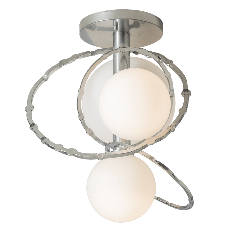 Hubbardton Forge Olympus 3-Light Semi-Flush Ceiling Fixture, Dimmable, Custom Finishes