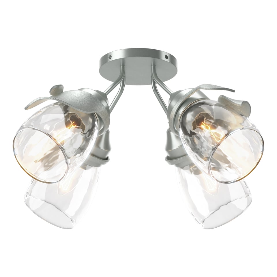 Lapas 4-Light Semi-Flush Chandelier by Hubbardton Forge with Customizable Finishes and Dimmable Lighting