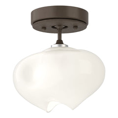 Ume 1-Light Semi-Flush Mount by Hubbardton Forge with Frosted Glass Shade and Dimmable Capability