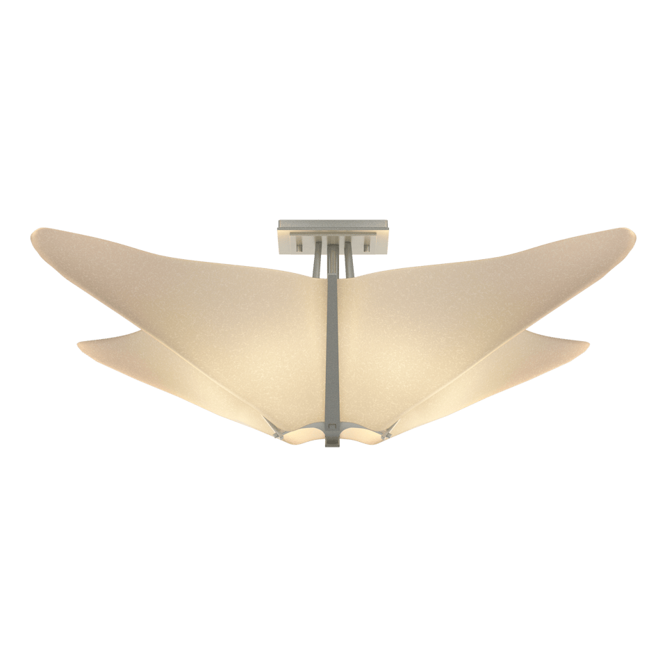 Hubbardton Forge Kirigami Semi-Flush Light Fixture, 4-Light, Dimmable, Handcrafted in Vermont