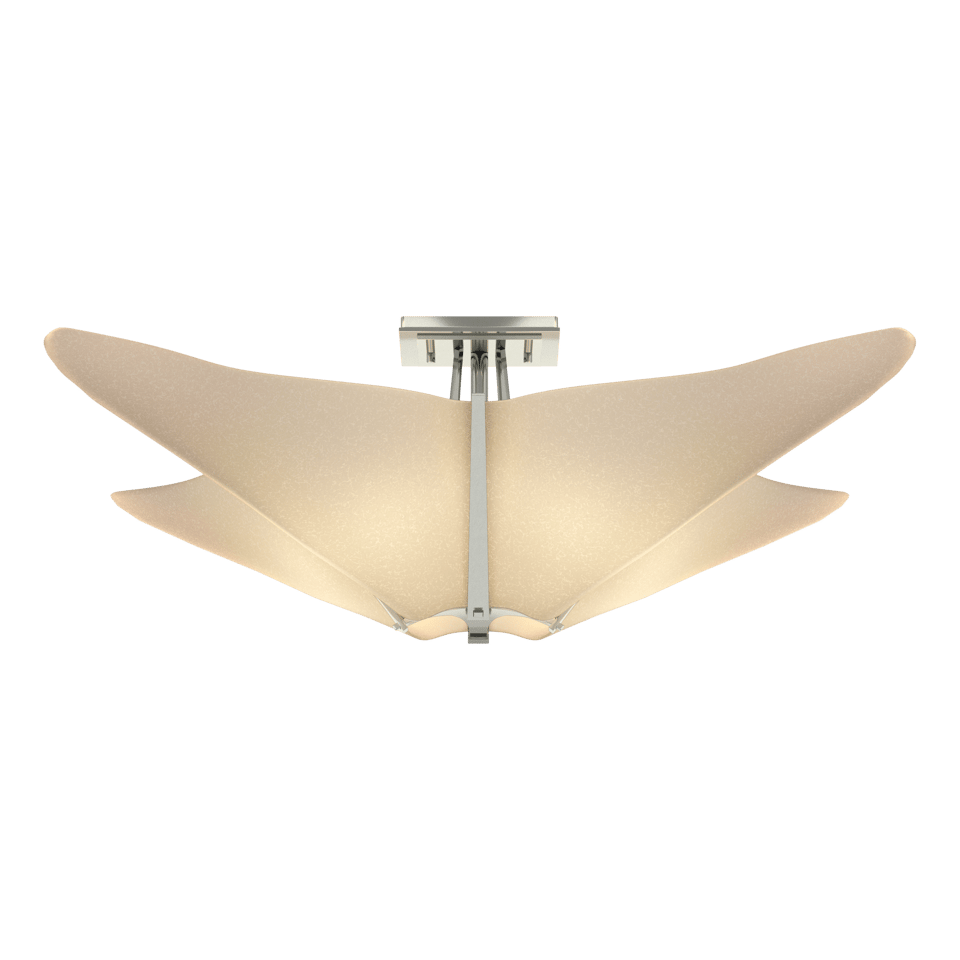 Hubbardton Forge Kirigami Semi-Flush Light Fixture, 4-Light, Dimmable, Handcrafted in Vermont