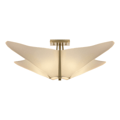 Hubbardton Forge Kirigami Semi-Flush Light Fixture, 4-Light, Dimmable, Handcrafted in Vermont