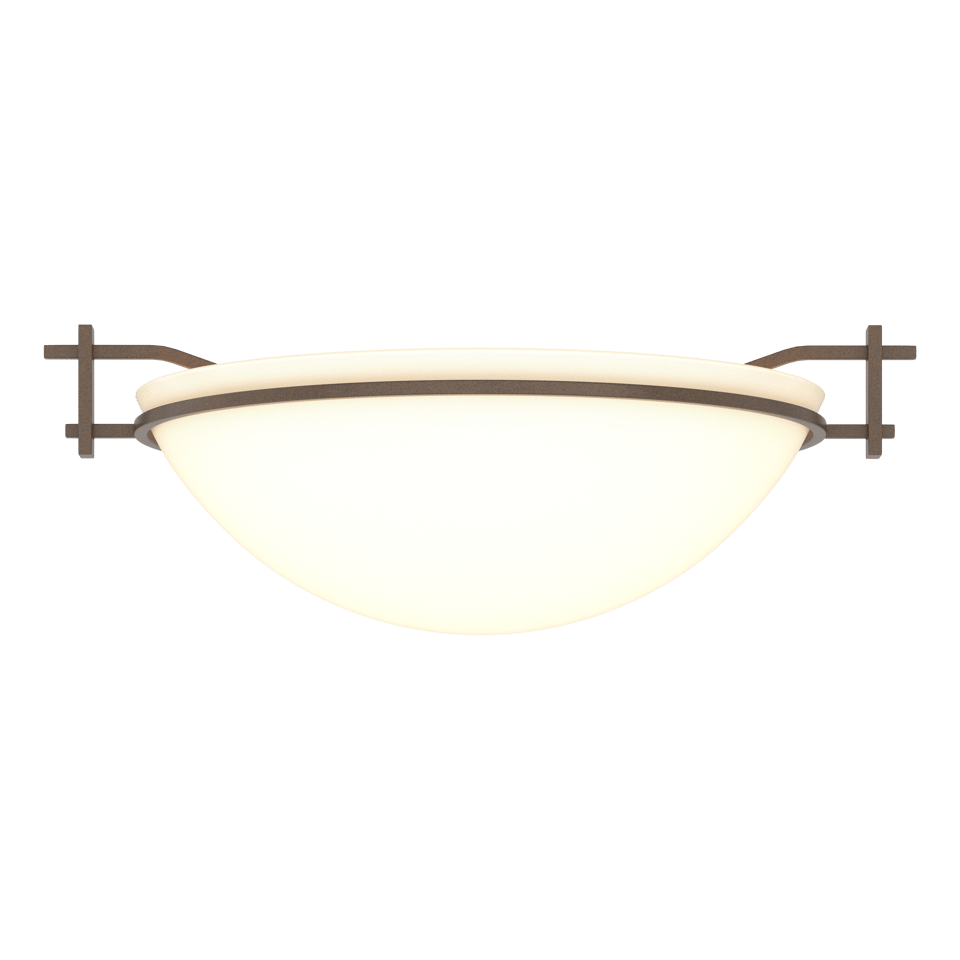 Hubbardton Forge Moonband Semi-Flush Ceiling Light, Handcrafted Steel, Dimmable, Multiple Finishes