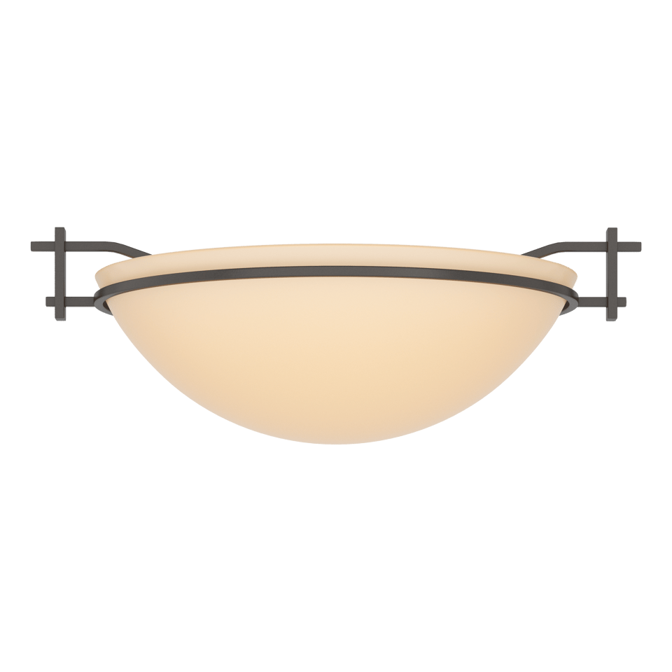 Hubbardton Forge Moonband Semi-Flush Ceiling Light, Handcrafted Steel, Dimmable, Multiple Finishes