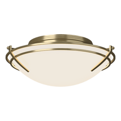 Hubbardton Forge Presidio Tryne Flush Mount, Opal Glass Shade, Dimmable, 3 Bulb, Various Finishes