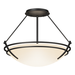 Hubbardton Forge Presidio Tryne 2-Light Semi-Flush Mount - Dimmable, Multiple Finish Options, Artisan Crafted