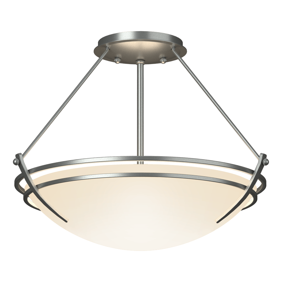 Hubbardton Forge Presidio Tryne 2-Light Semi-Flush Mount - Dimmable, Multiple Finish Options, Artisan Crafted