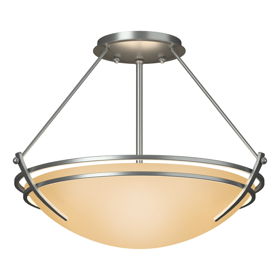 Hubbardton Forge Presidio Tryne 2-Light Semi-Flush Mount - Dimmable, Multiple Finish Options, Artisan Crafted