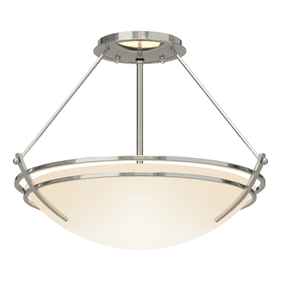 Hubbardton Forge Presidio Tryne 2-Light Semi-Flush Mount - Dimmable, Multiple Finish Options, Artisan Crafted